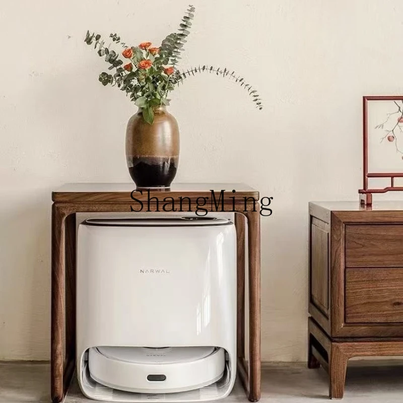 

FG Storage Shelf Solid Wood New Chinese Edge Black Walnut Shelf