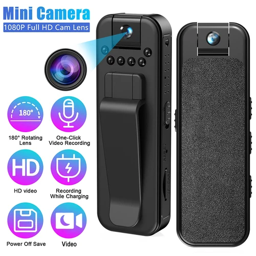 Imagen 2 del producto Mini cámara HD 1080P, grabadora de vídeo Digital pequeña portátil, BodyCam de policía, videocámara de videovigilancia con visión nocturna infrarroja