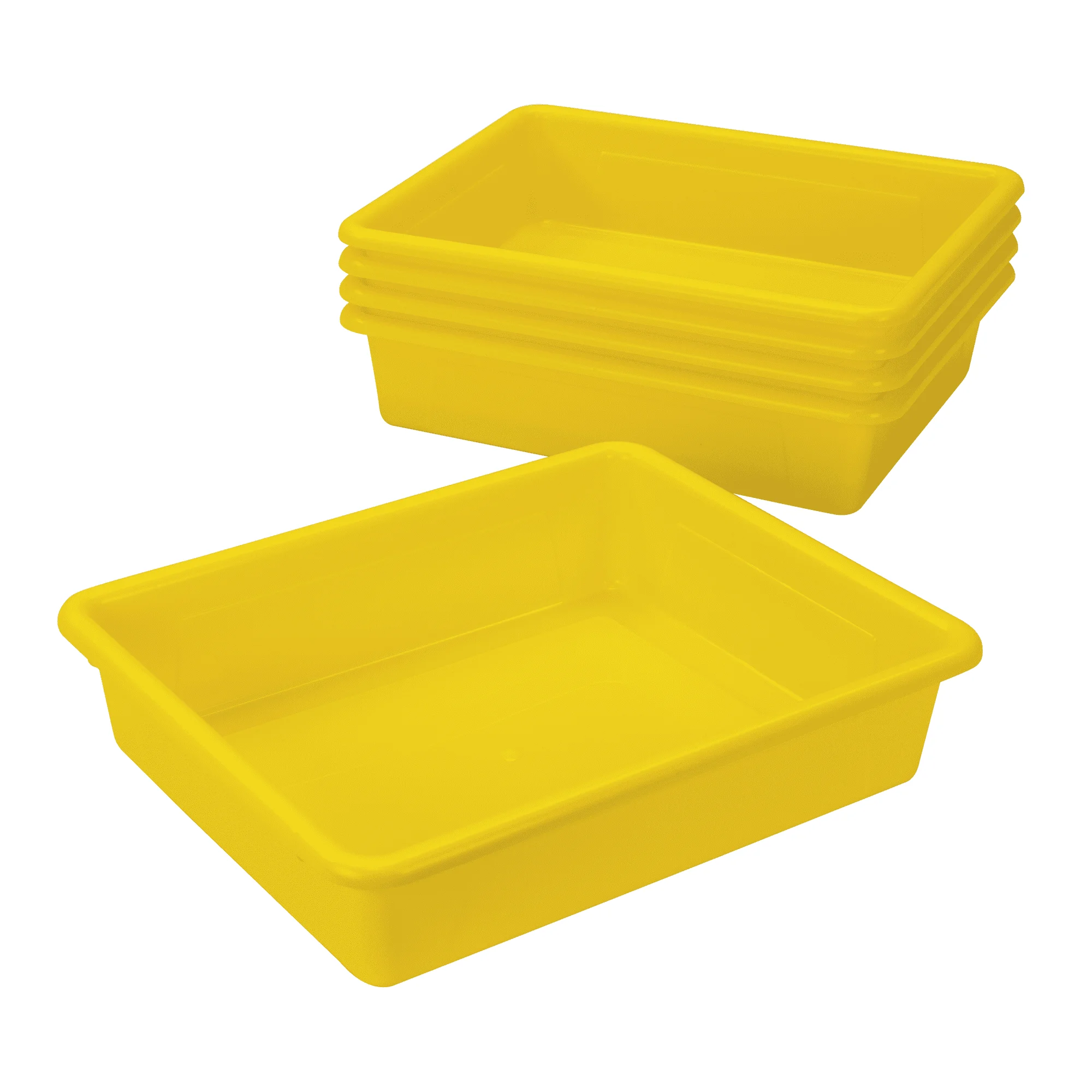 

Storex Plastic Letter Tray, Storage for Documents and Office Supplies, Yellow, 5-Pack
