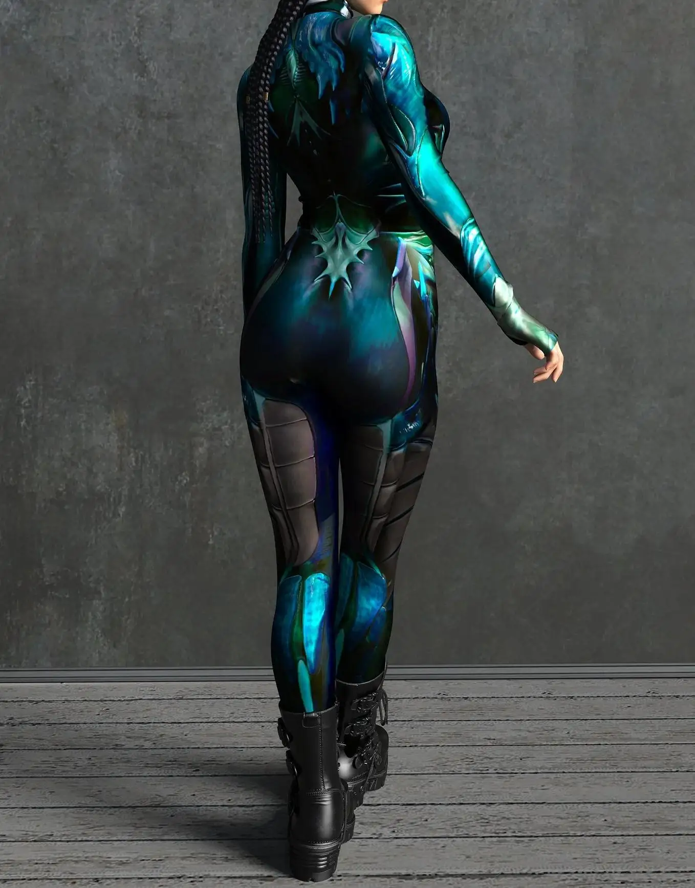 Damen Sexy Rüstungs-Overall für Feiertage, Partys, Halloween, Karneval, Cosplay-Kostüm, Steampunk-Maskerade-Bodysuit – Detail 17