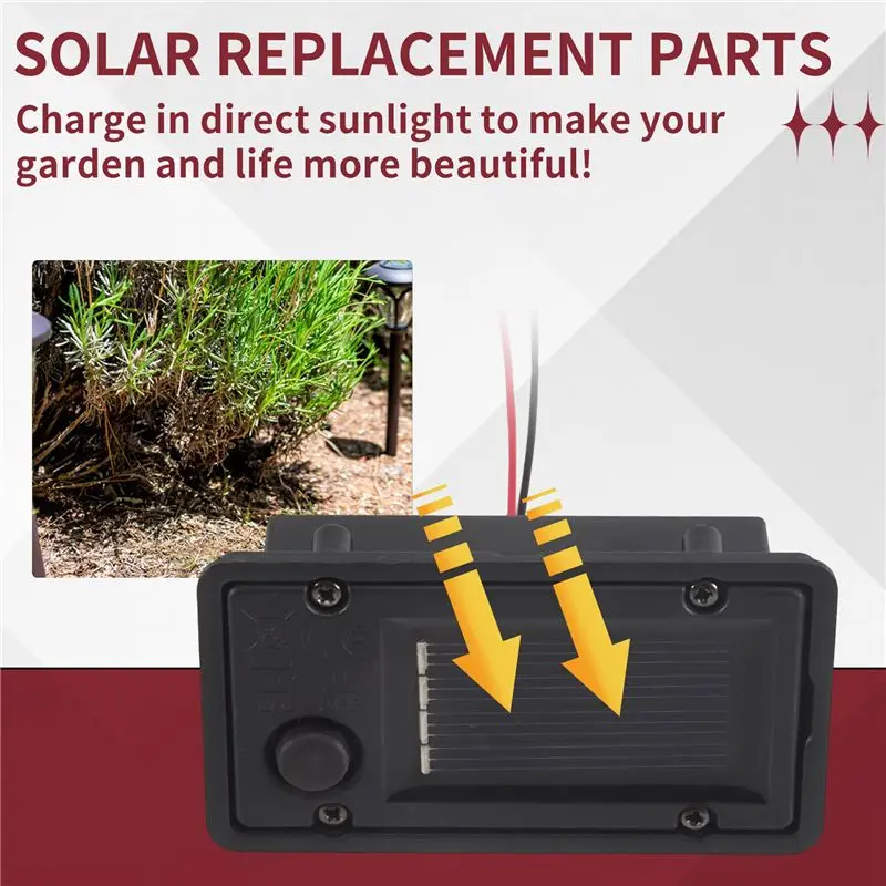ABJO-Battery Box, Solar Lantern Light Replacement Parts Top For Outdoor Hanging Lanterns Container Home Solar Lamp