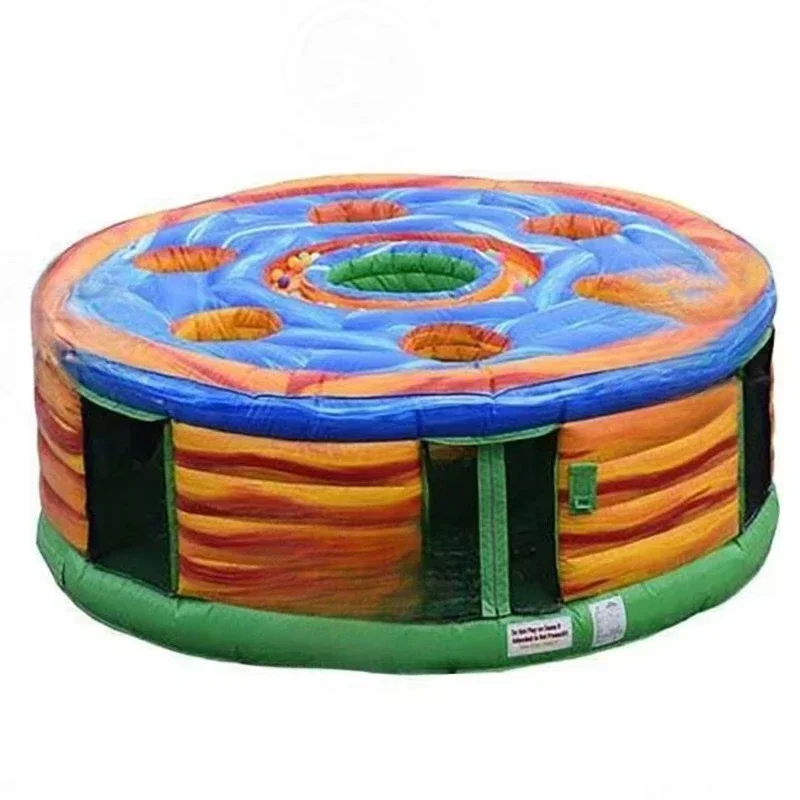 Human whack mole inflatable interactive game adult children outdoor backyard party