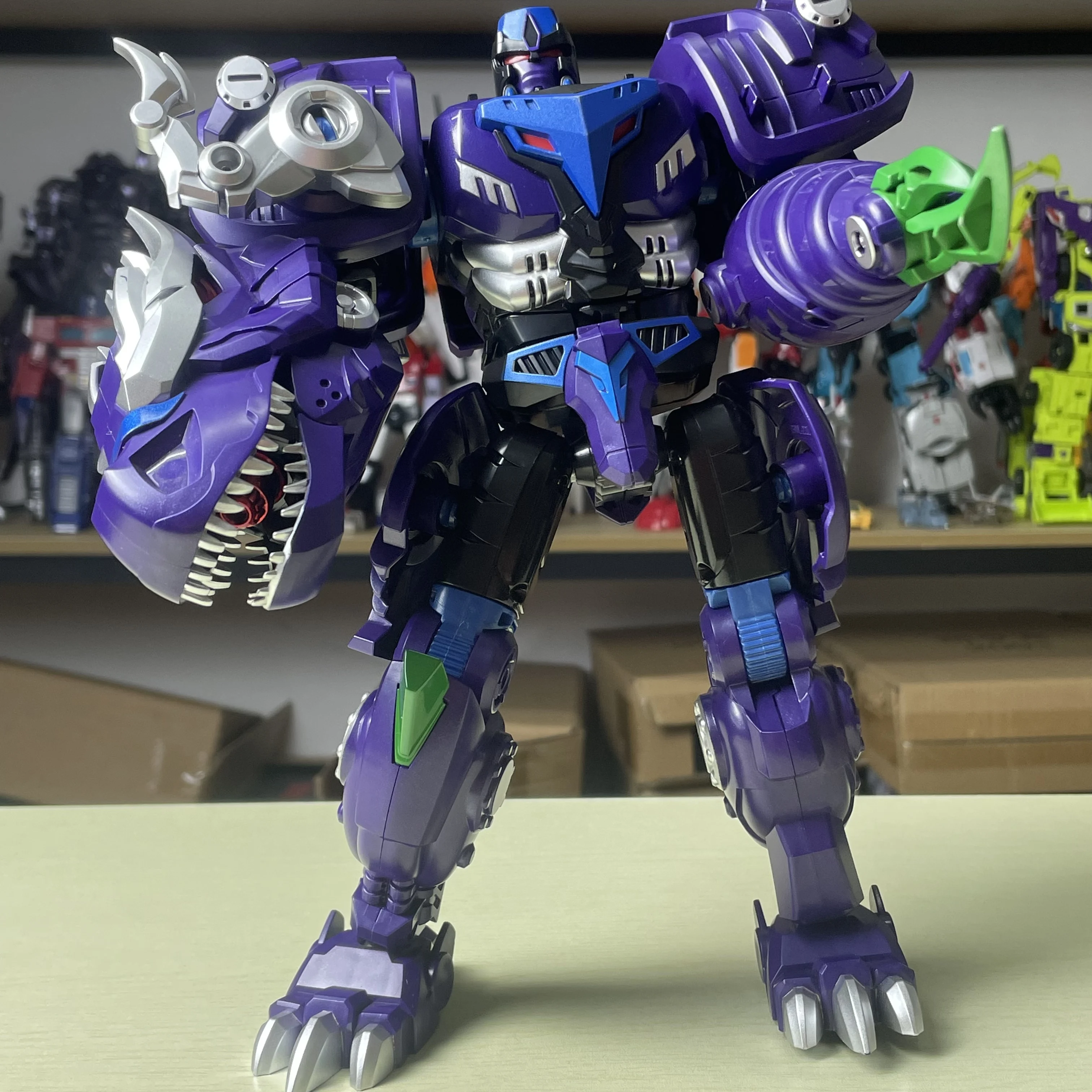 LiJiang XT-1611 Transformação Tiran T-REX Dinossauro Deformação Brinquedo BW Beast Wars 24,5 cm Bonecos de Ação