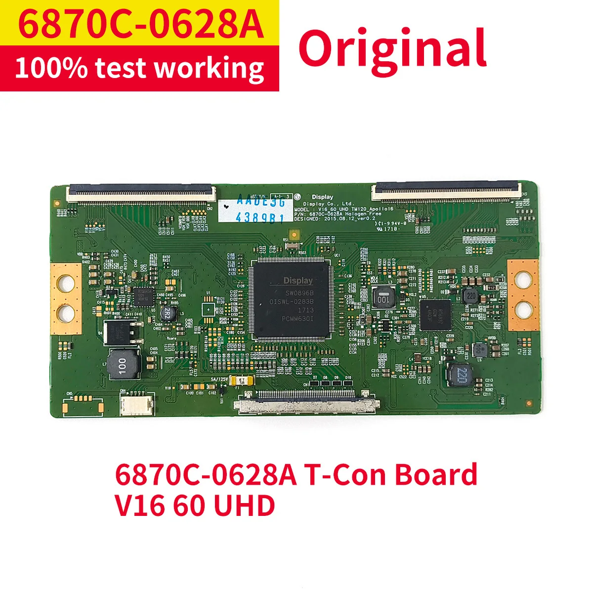 100% Original Test Work 6870C-0628A T-Con Board V16 60 UHD for TV Display Equipment Repair Parts