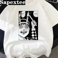 Horror comics Junji Ito ladies T-shirt femme streetwear Harajuku T-shirt tumblr grunge summer kawaii top women