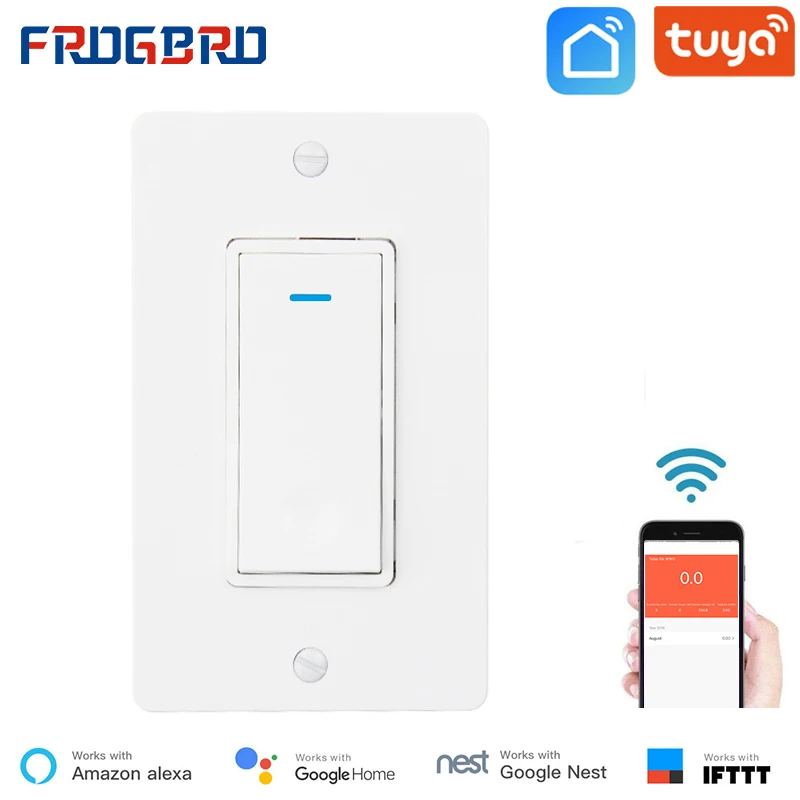 

FROGBRO Standard Smart Switches Interruptor Inteligente Tuya SmartLife App Individual Control Mechanical Push Switch