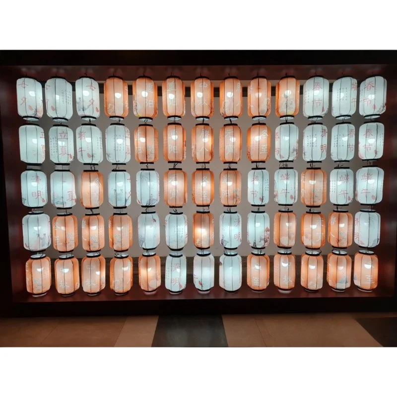 new-chinese-style-guochao-lantern-fabric-chandelier-outdoor-scenic-spot-wedding-decoration-creative-market-antique-lantern-wall