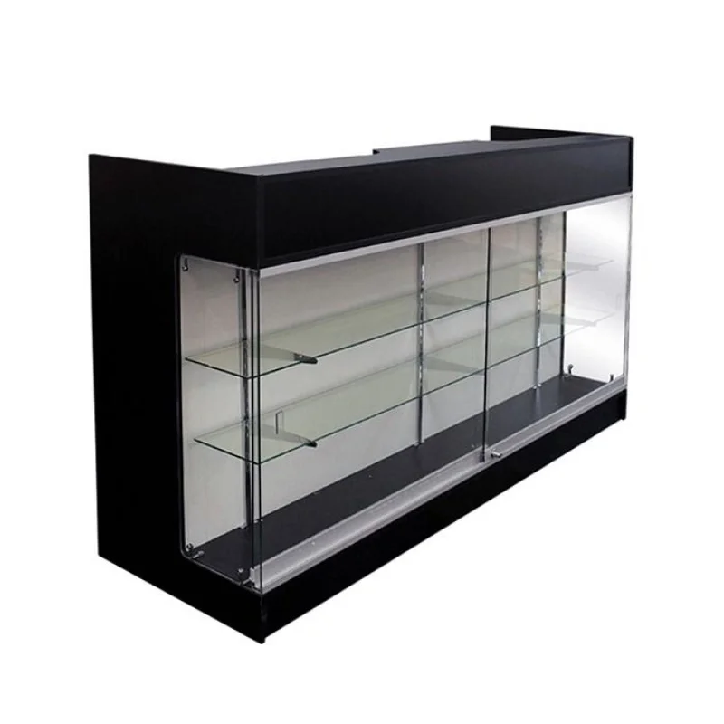 Custoum.72 inch MDF board display cabinet cashier table checkout cash wrap with half glass showcase