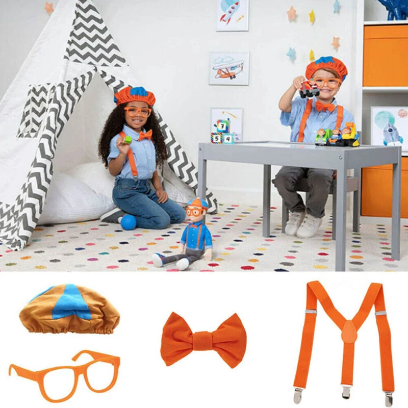 Nieuwe Kindertreiningenieur Kostuum Cosplay Uniform Rollenspel Huiskit Set Voor Jongens Feest Educatieve Accessoires Halloween