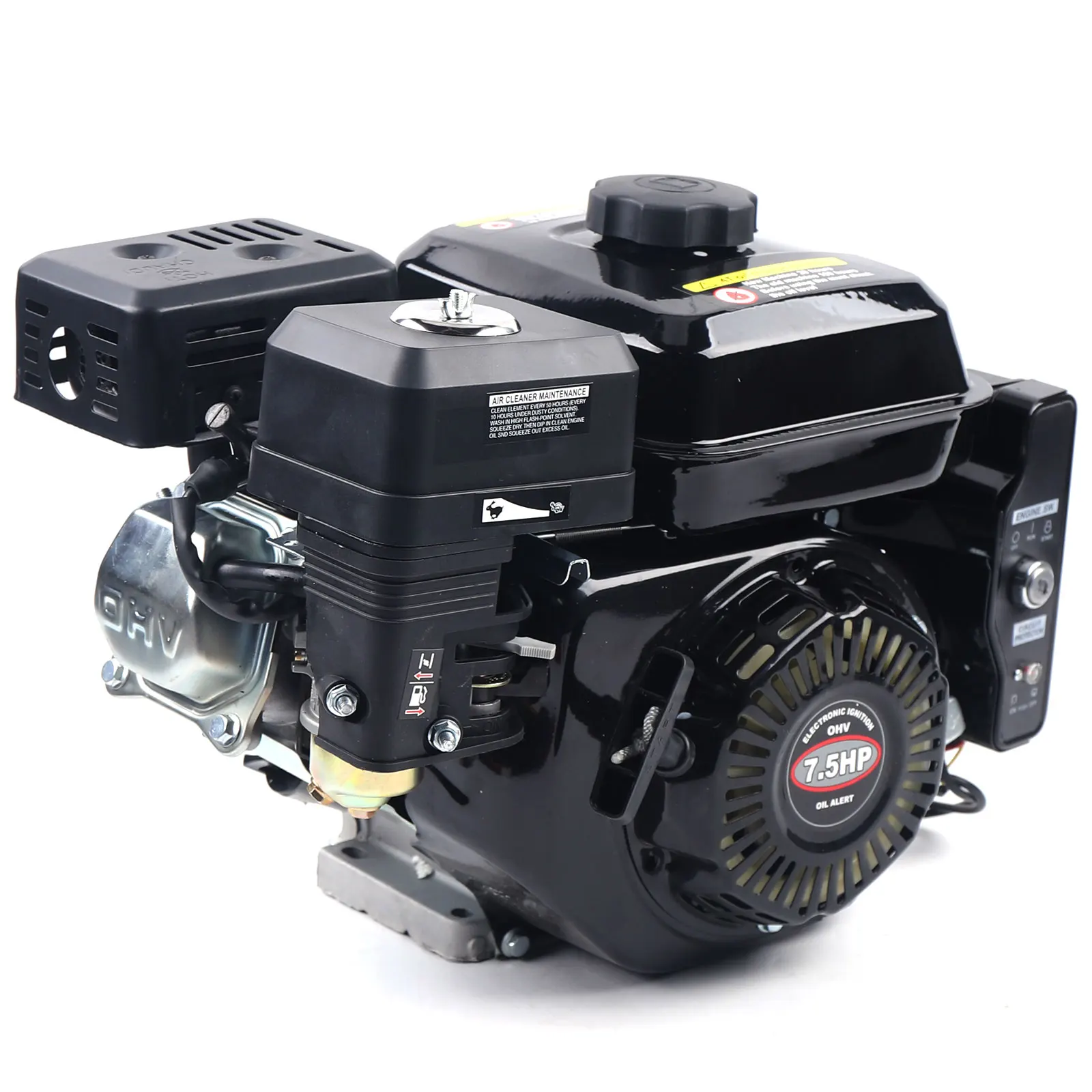 4-takt 212cc 7,5PK benzinemotor met elektrische start, upgradeversie voor go-karts, hogedrukreinigers en houtklovers