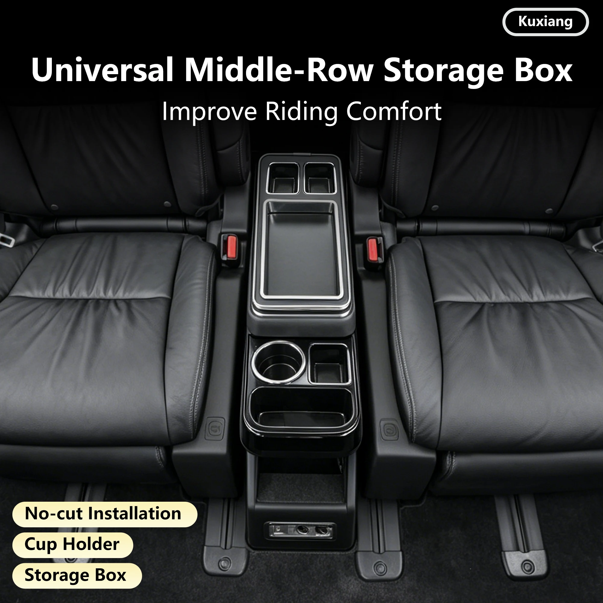 For Universal Car Armrest Box 18cm Width Cup Holders Storage for MPV Commercial Armrest Center Console Box