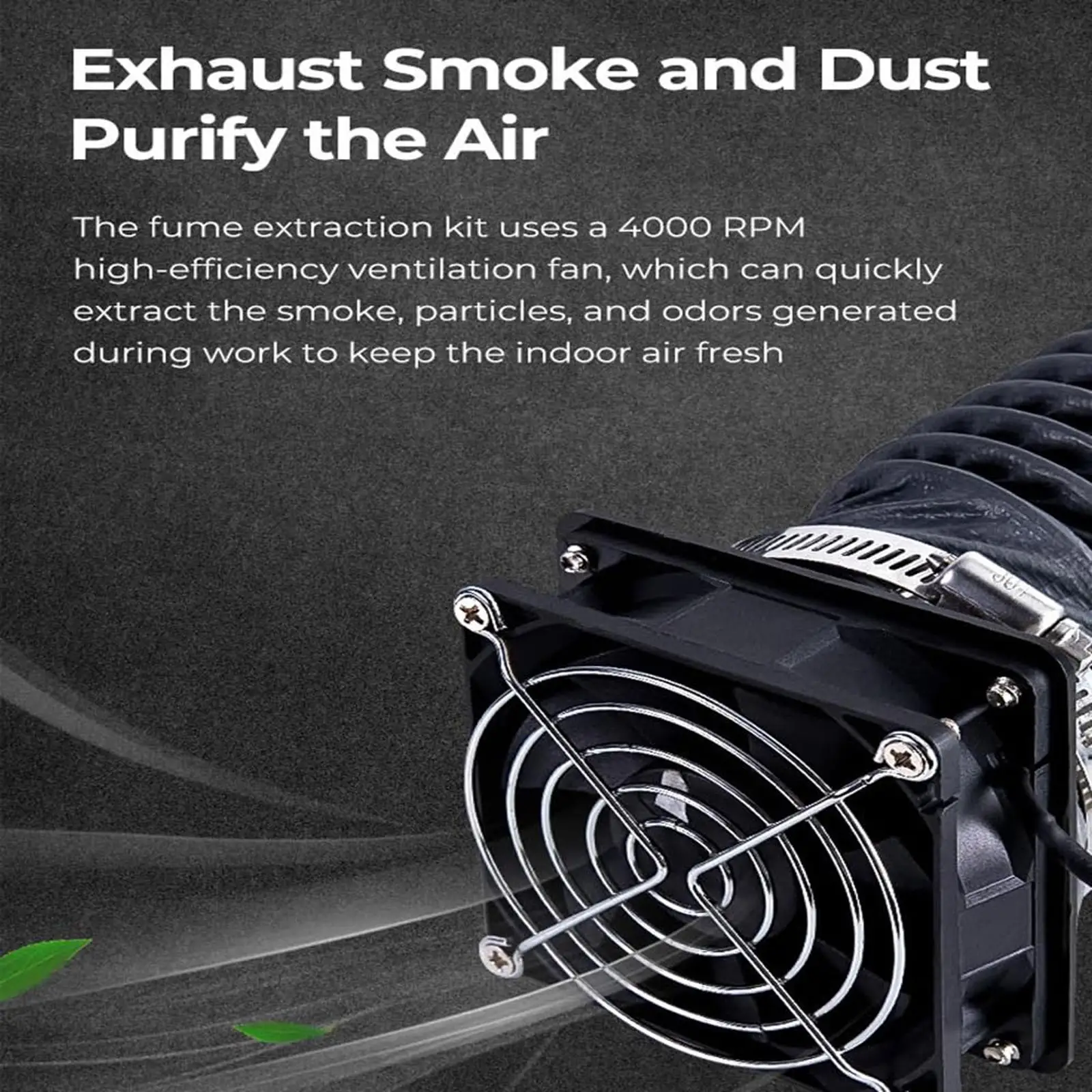 Adjustable Speed Exhaust System Kit Efficient Fume Extractor Ventilation Fan for Printer Soldering Painting Nail Art