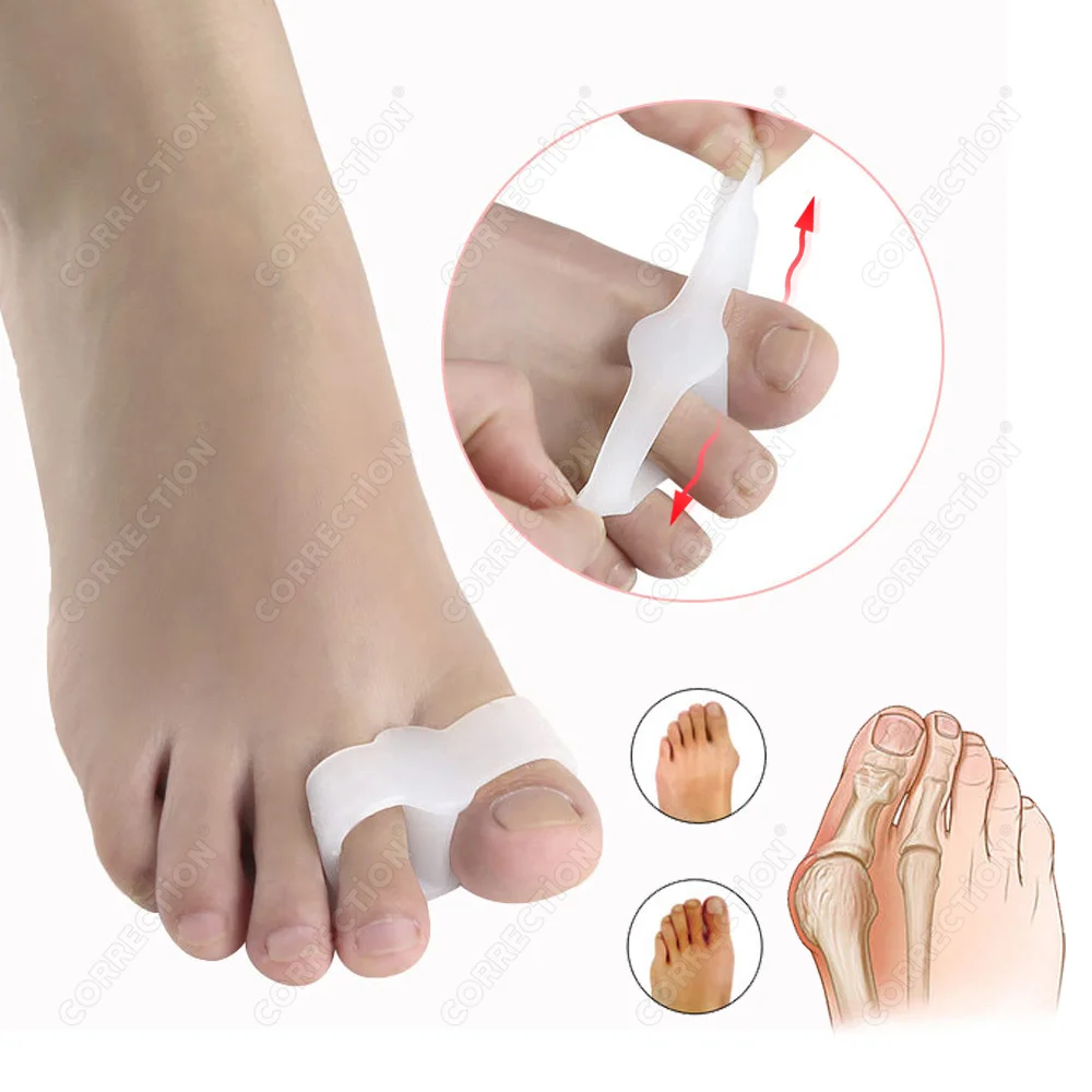 CORRECTION Silicone Finger Toe Separator Hammer Toe Corrector Pads Hallux Valgus Orthopedic Bunion Guard Toe Spacer Foot Care