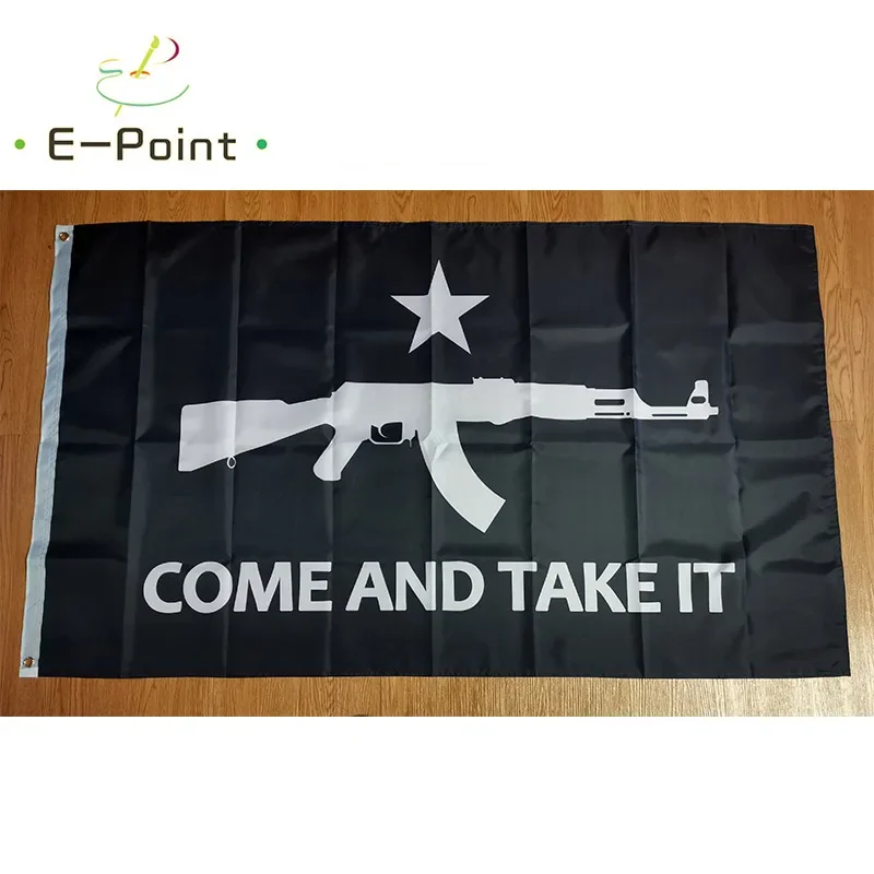 

Come And Take IT Gun Flag 3 фута * 5 футов (90*150 см) Размер Рождественские украшения для дома Флаг Баннер Крытый Открытый Декор M35