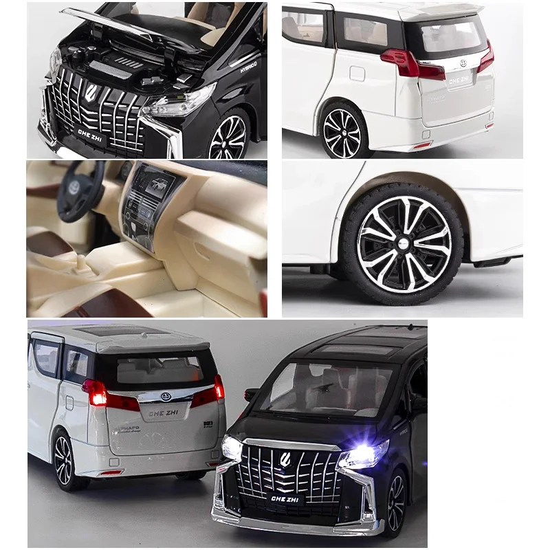 Business Purpose vehicle 1/24 Luxury Car High Simulation design SUV die-cast Alloy  Metal Model Sound Light Toy Children Gifts