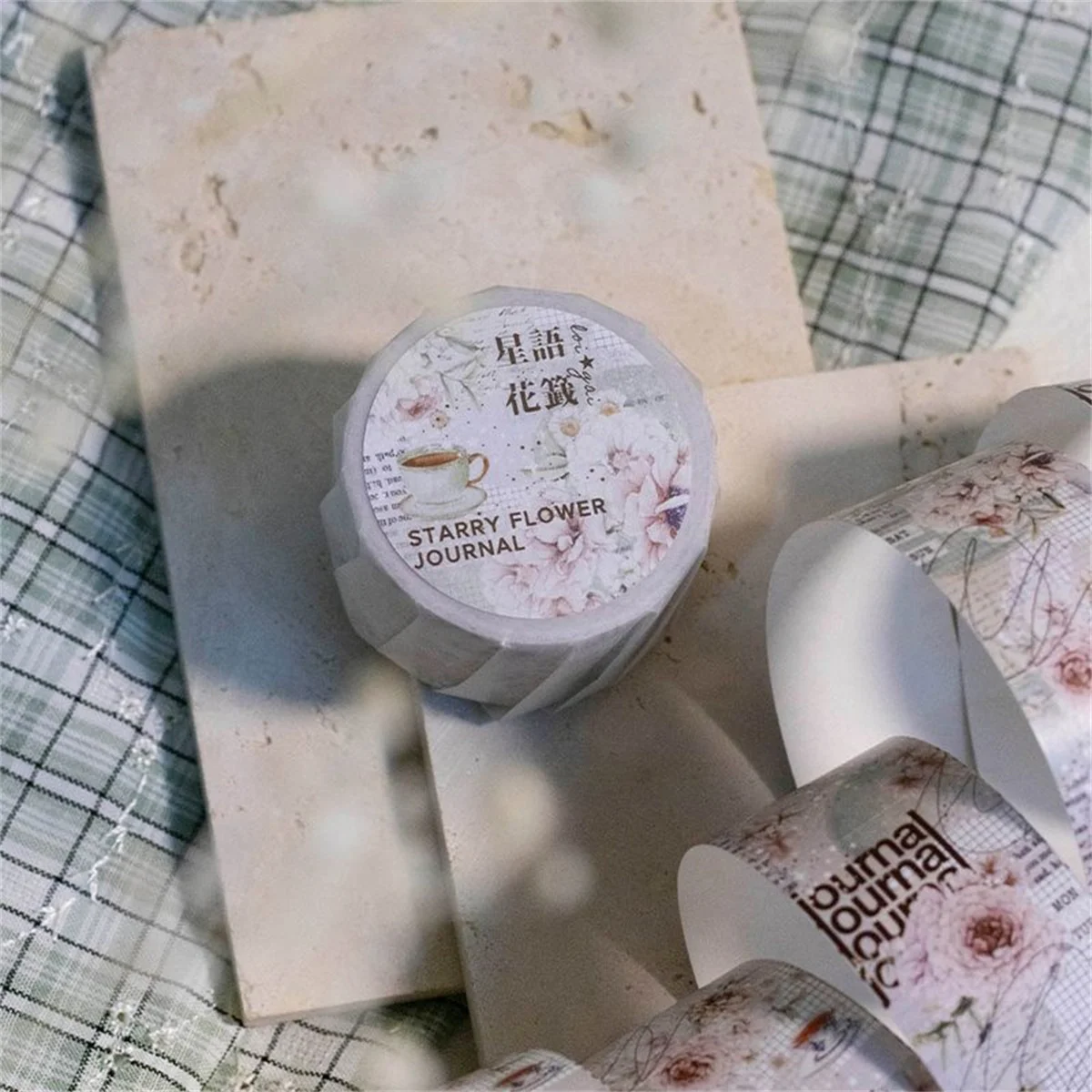 

Loidesign Vintage Starry Flower Journal Label Sticker Roll DIY Card Making Scrapbooking Decorative Sticker