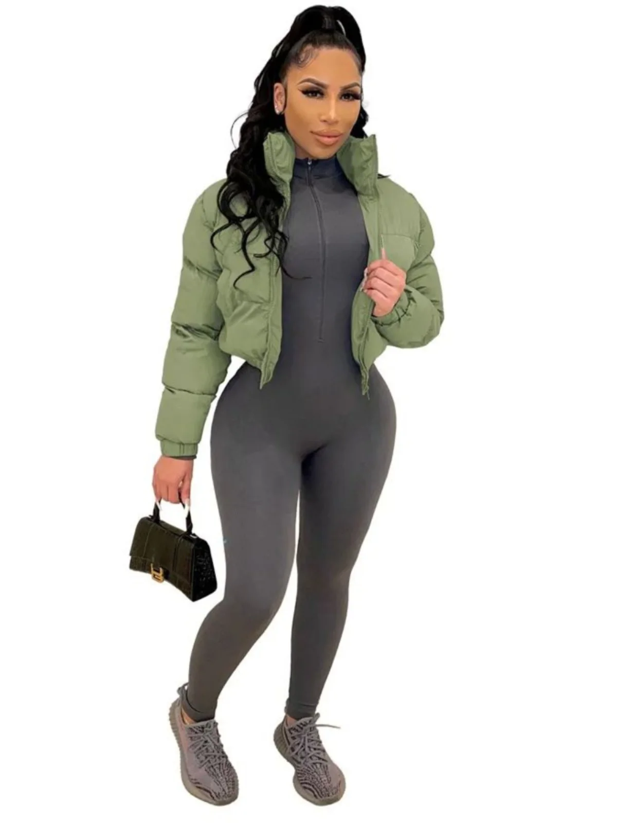 Cappotto da donna con colletto rialzato in puro colore ort Jaet Street Sle vestibilità ampia lungo Sve Ultra ort con chiusura a bottoni