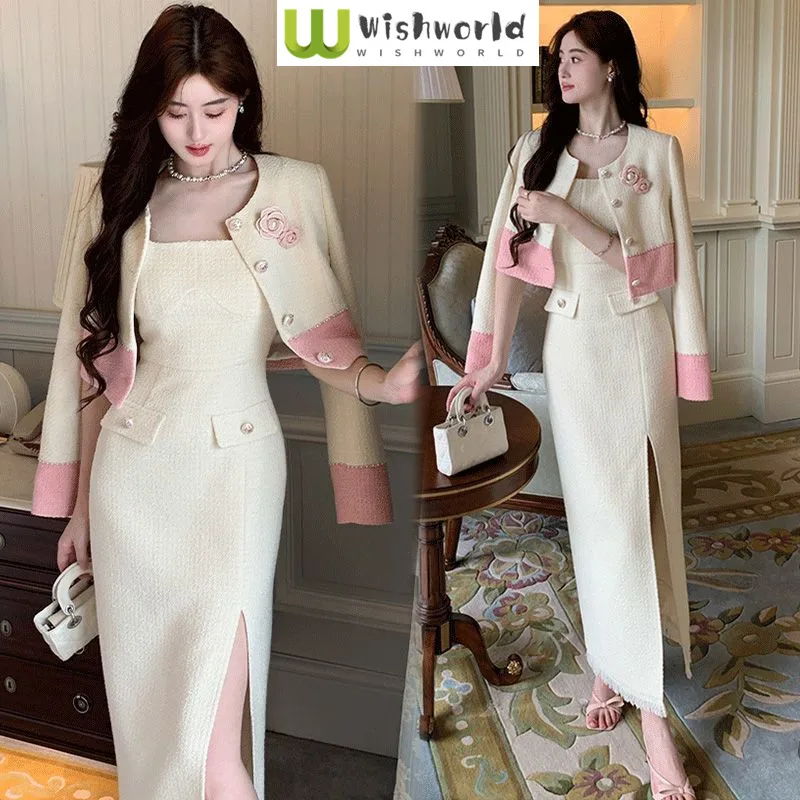 

High End Fashion Slimming Set for Women's Spring and Autumn New Korean Version High-end and Elegant Women's Two-piece Set