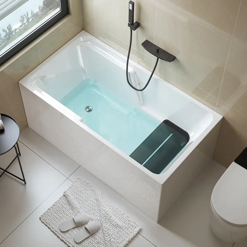 Bathtub Deep Bubble Mini Japanese-style Bathtub Small Seated Acrylic Independent Integrated Mobile Stool Bathtub