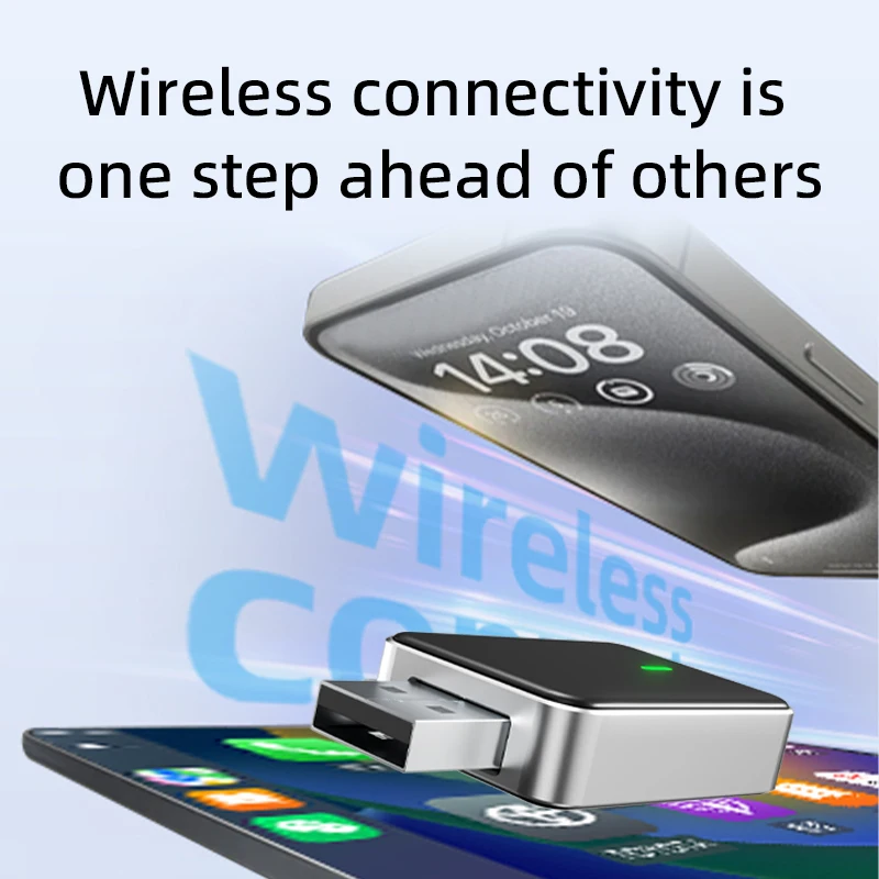 2in1 محول CarPlay اللاسلكي CarPlay دونغل أنظمة السيارة الذكية AI صندوق ذكي للسيارة السلكية CarPlay توصيل سريع #2