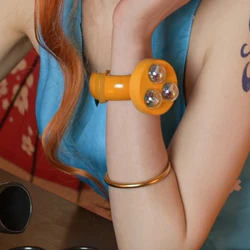 Anime Nami Cosplay Wood Bracelet Nami Cos Pointer Watch Bracelet Prop For Women Halloween Carnival Roleplay Costume Party Gifts