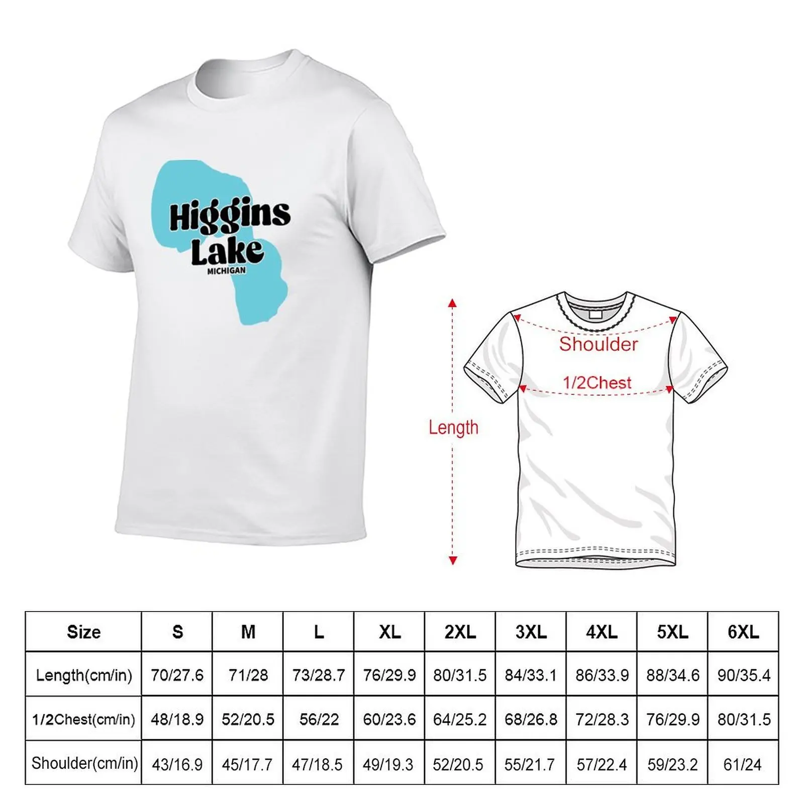 higgins lake michigan T-Shirt plus sizes tops mens t shirts pack