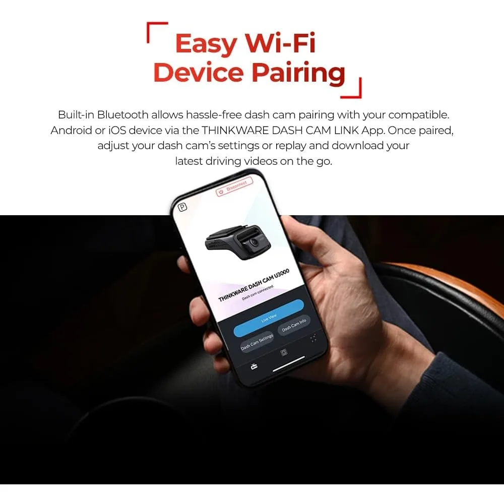 U3000 2CH 4K Front Dash Cam, 2K Rear Cam, STARVIS 2 Sensor Night Vision