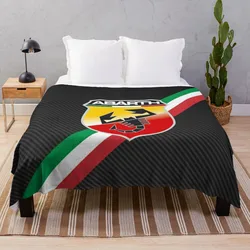 Abarth Carbon Fiber Italy Stripes Logo Throw Blanket double blanket for summer