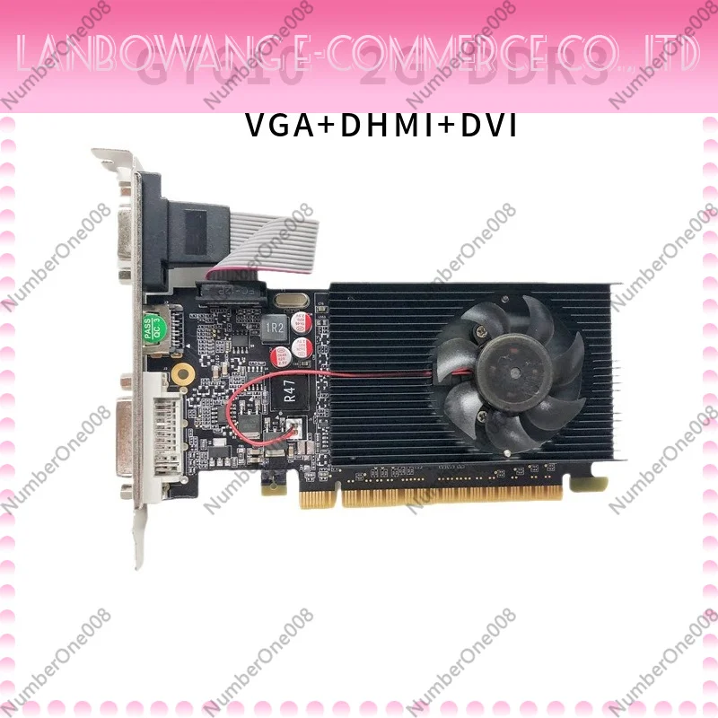 For GT610 2G DDR3 Low Profile Graphics Card, Half-Height PCIe 2.0 x16 GPU for Small Chassis Server