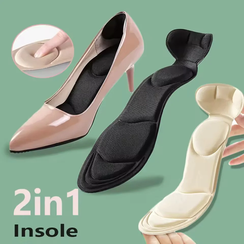 

Women High-heel Shoes Insoles Memory Foam Insoles Anti-slip Cutable Insole Comfort Heel Protection Massage Shoe Pads