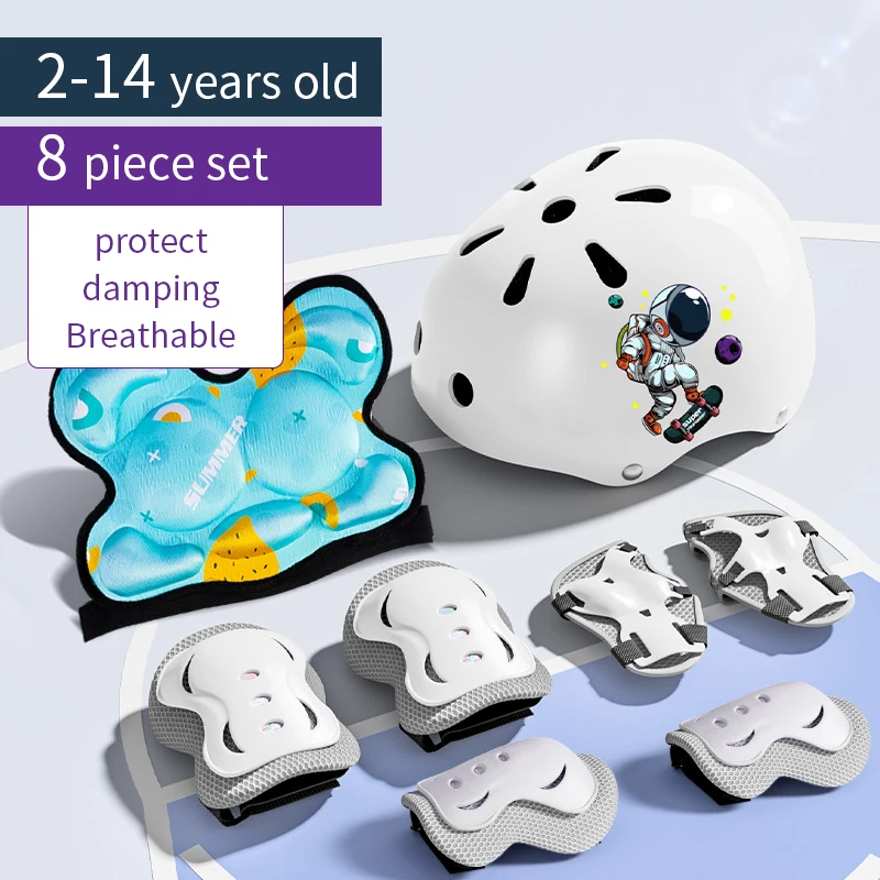 Child protective equipment Helmet, knee, elbow, and hand protectors Boys and Girls 2 3 4 5 6 7 8 9 10 11 12 13 14 years old