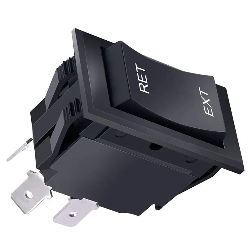 SOFT-RV Power Jack DC Motor Control Reverse Polarity Rocker Switch DPDT Momentary Switch For RV For 5Th Wheel Tongue Golf Cart