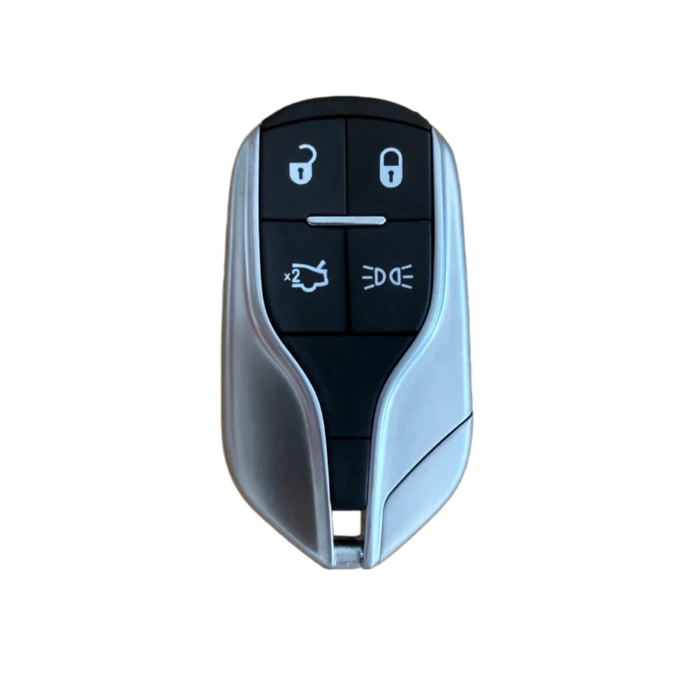 

Car Remote Smart Remote Key Shell Replacement 4Buttons for Maserati Remote Key Shell with Uncut Emergency Insert Key Blade