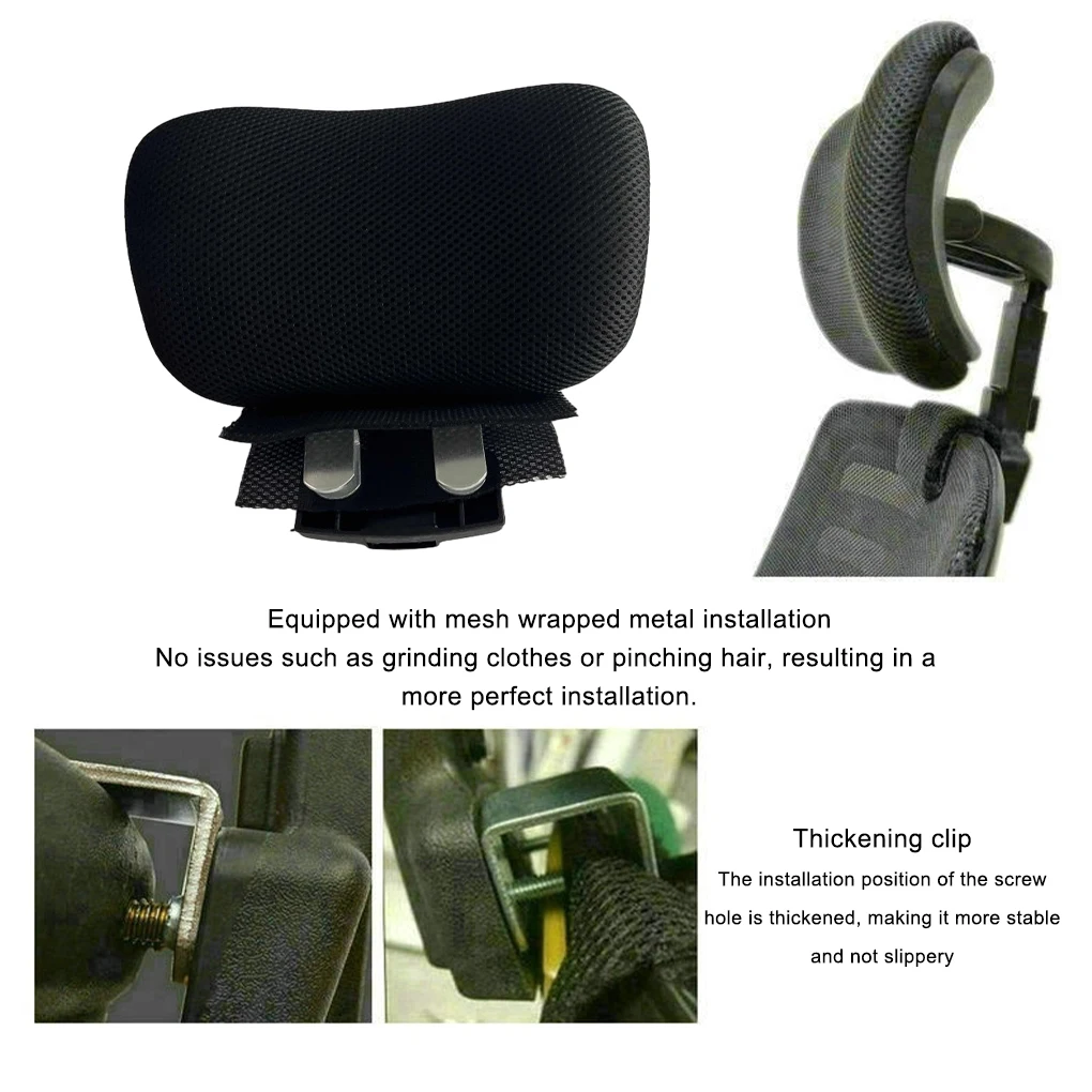 Plastic Ergonomic Adjustable Headrest - Say Hello To Pain-Free Neck Wide Application Chair Headrest blue2.2CM