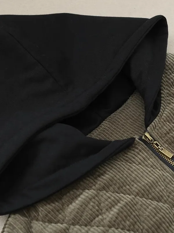 Jaet de algodón con capucha a la moda para mujer, abrigo holgado informal de terciopelo para invierno, abrigo Faionable