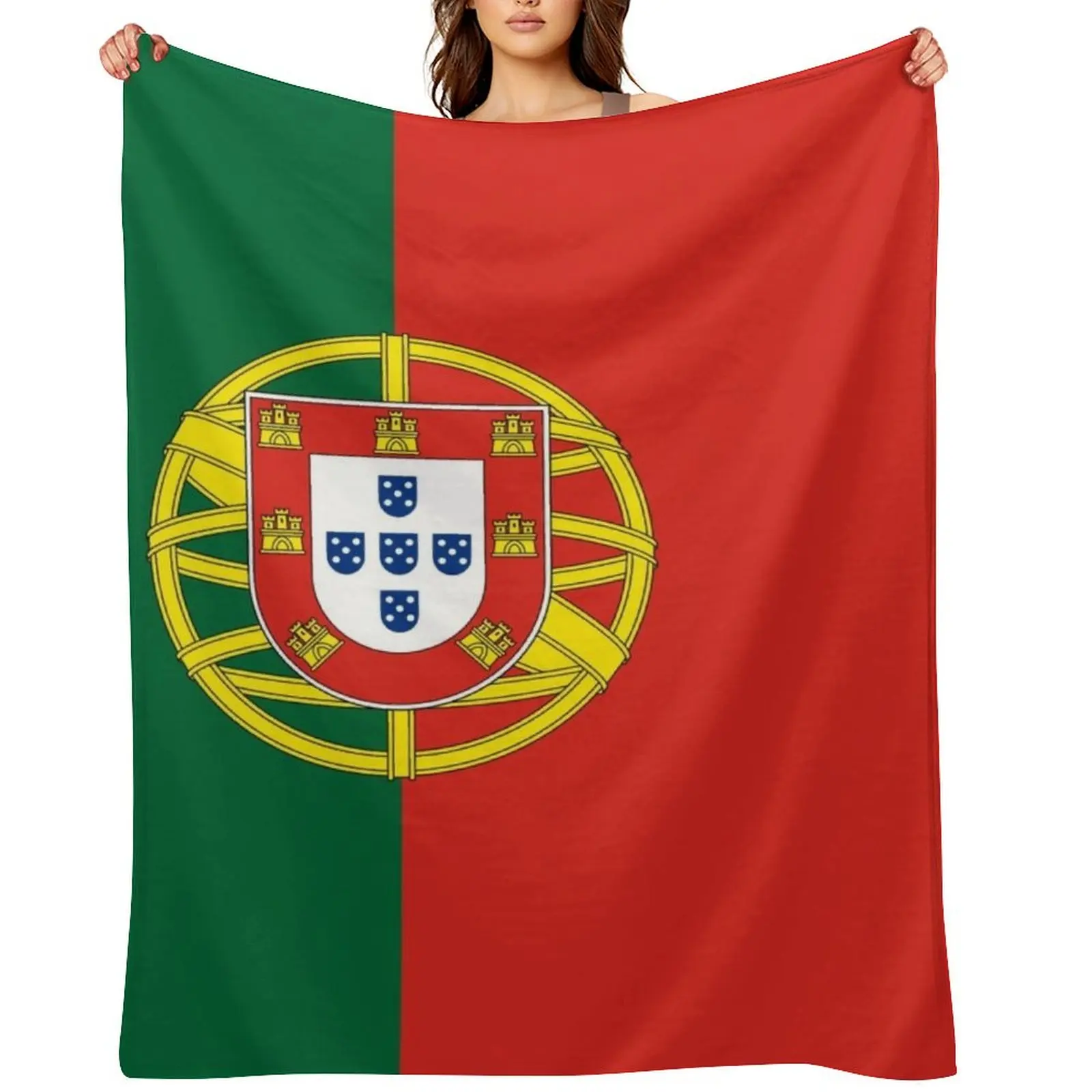 

Portugal flag. European countries Throw Blanket Sofas Flannel Designers Summer Beddings Blankets