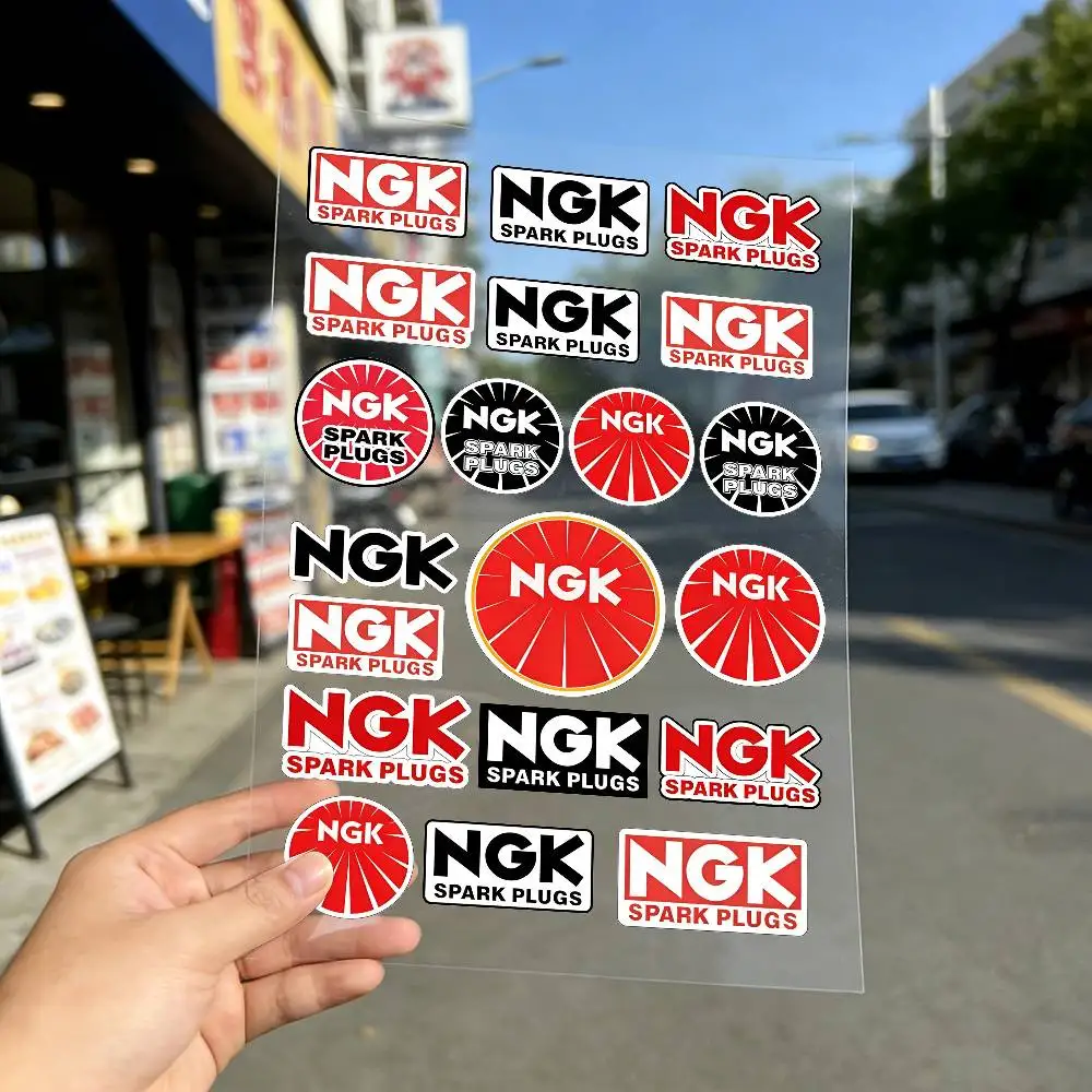Logo For NGK Reflective Motorcycle Stickers Waterproof Vinyl Decals For Motorbike Helmet Fuel Tank Bike