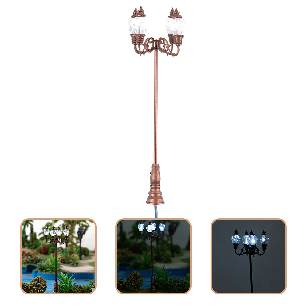 

2Pcs Miniature Yard Lamp Street Light for DIY Sand Table Micro Landscape Decoration Mini Garden Lamp Lighting Miniature Ornament