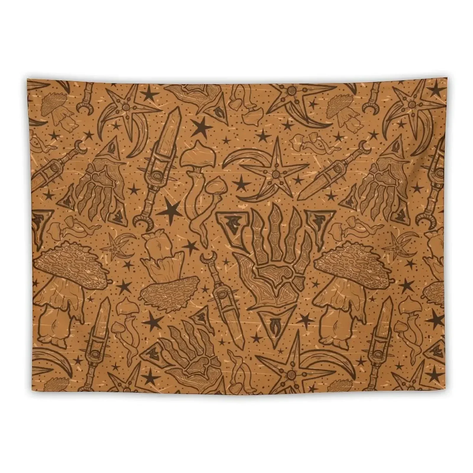 

Nerevar's Past Morrowind Aged Pattern Box Art Inspired Scrolls Elder Online Fantasy RPG Dunmer Tapestry Wall Carpet Tapestry