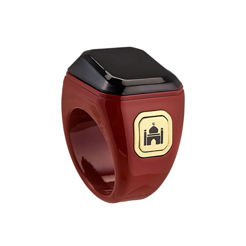 Electronic Finger Counter Prayer Finger Ring Counter Worship Time Reminder Count 20Mm Claret