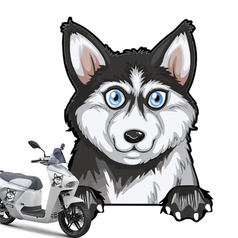 Dog Decals For Cars Peeking Dog Window Cling Water Resistant Funny Adorable Decals For Cars Wall Window Phone Motorcycle