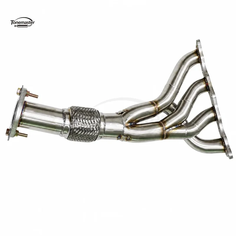 High Flow Performance 304 Stainless Steel Exhaust Manifold Header Flex Joint Mitsubishi Lancer 4B11 2.0L 2008-2015 Racing Kit