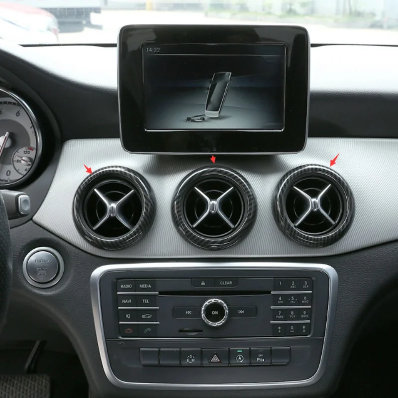 

Car front dashboard front side air outlet/Air outlet decorative decal Chrome ABS Mercedes-Benz CLA 2020 -2023 car styling
