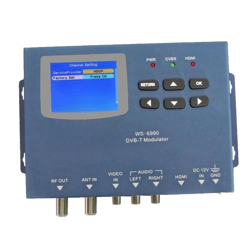 WS-6990 HD AV input single-channel DVB-T DVB-C ISDB-T Modulator Compact Modulator WS-6990 MPEG-4 AVC/H.264 Encod