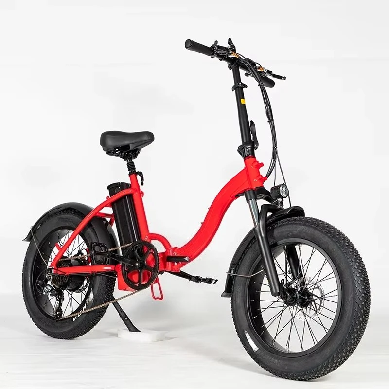 

20-Inch Electric City Bicycle 48V Rear Hub Motor Variable Speed Folding Design Fat Assist Bike Lithium Battery Europe Stocked