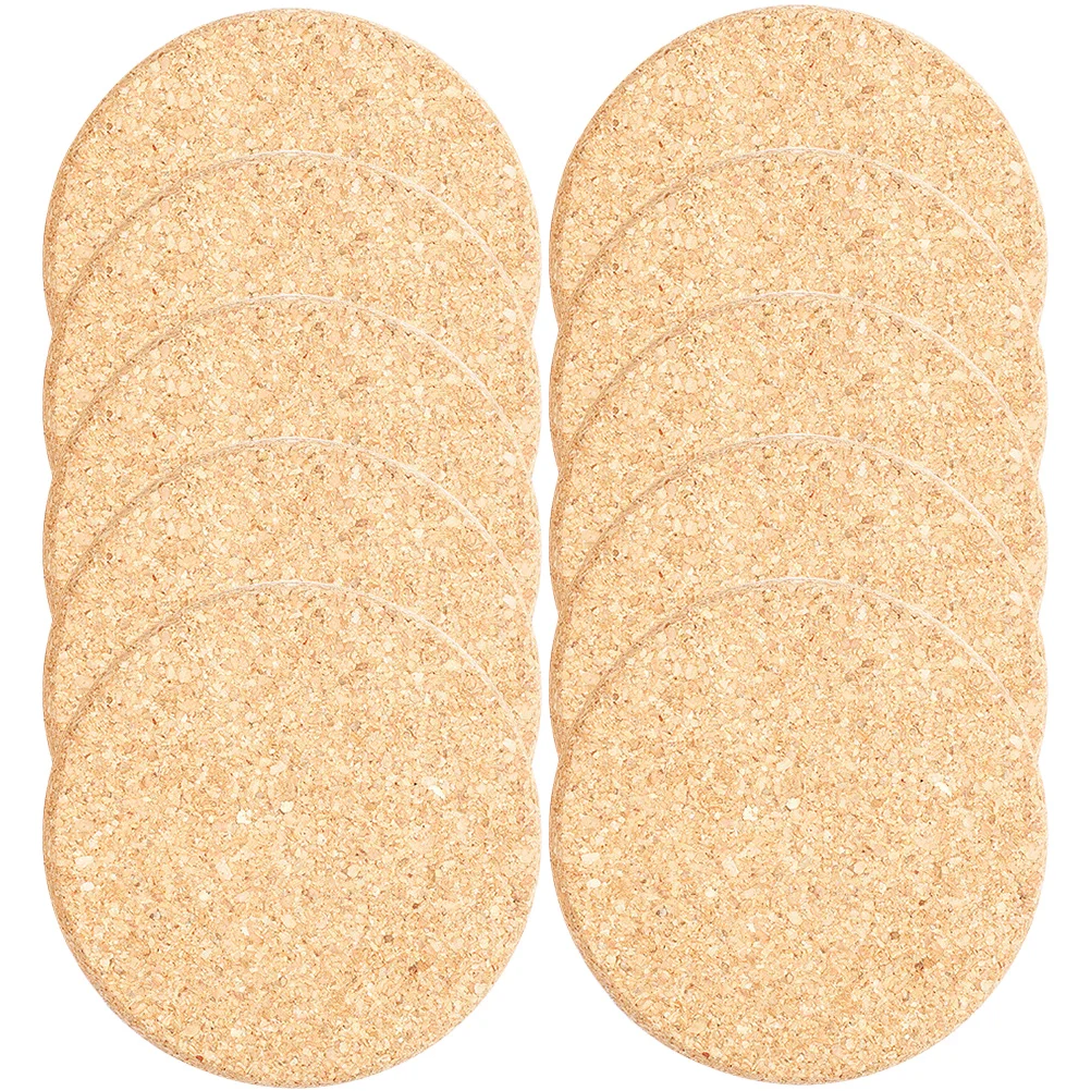 

10pcs Flower Pot Mat Cork Trivets Round Coasters Plant Saucer Absorb Water Protect Furniture 190mm 10mm Thick