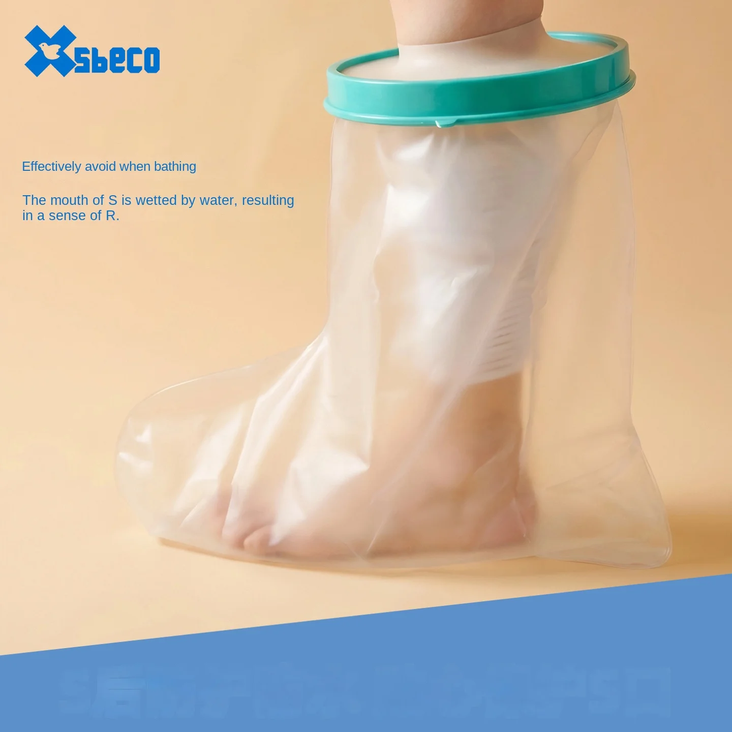 Waterproof Hand Foot Leg Ankle Cover for Shower, Reusable Protective Sleeve to Keep Body Wraps Dry During Daily Bath Use