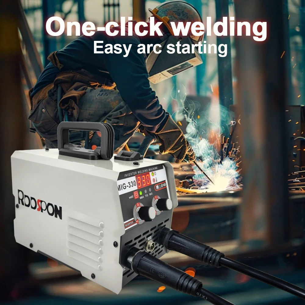 RDDSPON 3 في 1 آلة لحام للاستخدام المنزلي MMA MIG TIG 330A قابل للتعديل لحام كهربائي معدات لحام LED شاشة ديجيتال #3