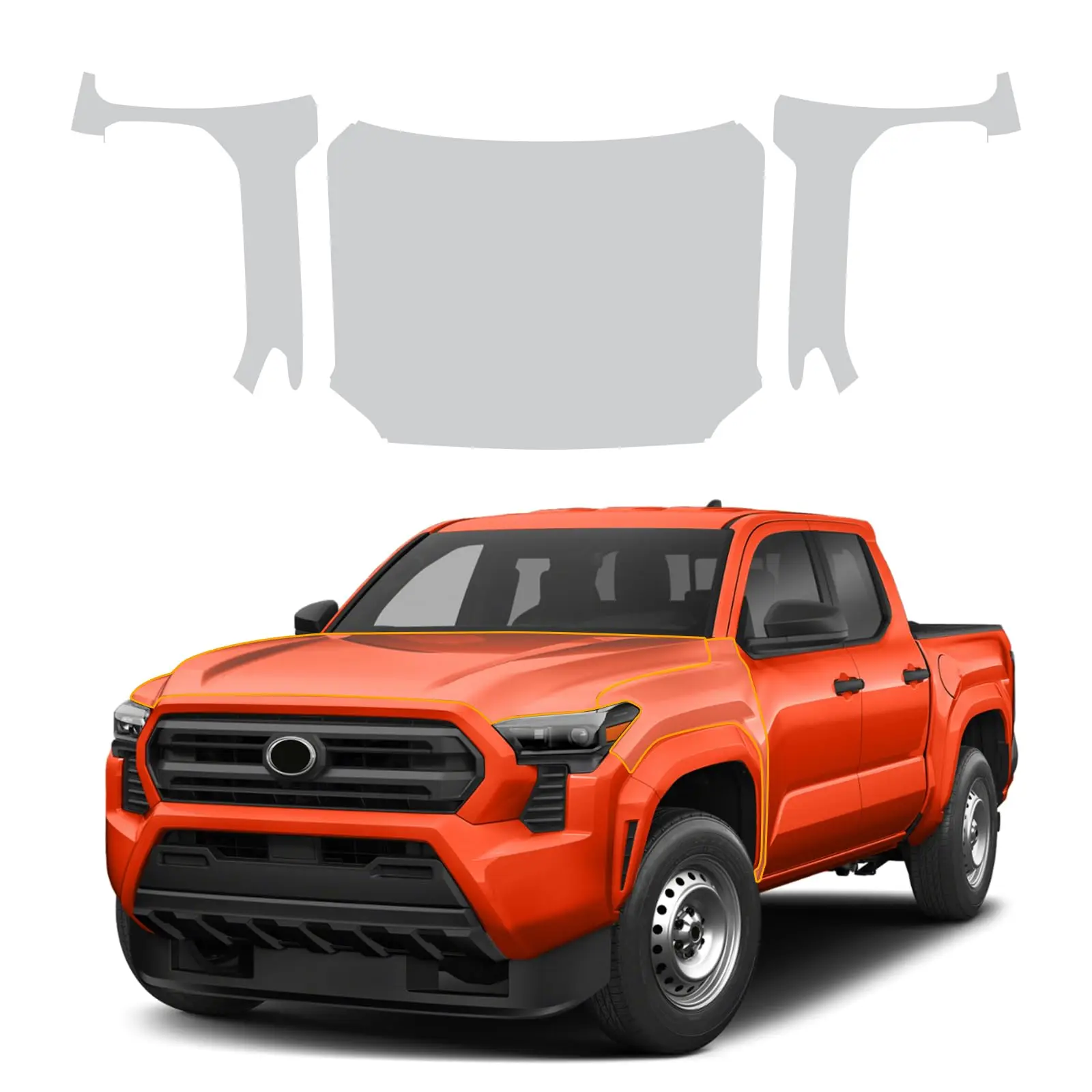 

For Toyota Tacoma 2024 2025 TPU Paint Protection Film Self-Healing Matte Clear Bra Pre-cut PPF Car Body Anti-Scratch Resistant