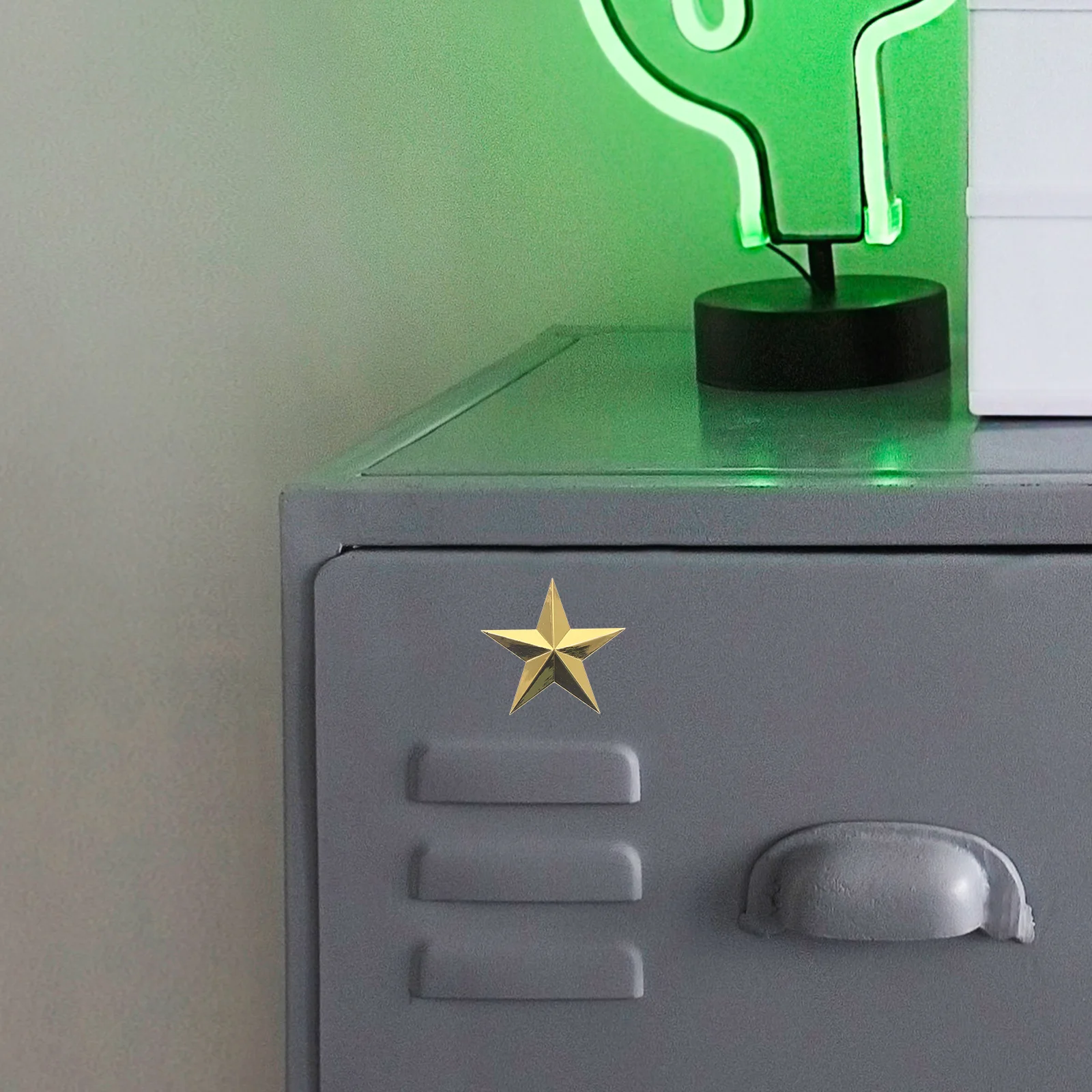 

Pentagram Star Decoration Zinc Alloy Medal Craft Red Color Wall Stars Decor For Diy Party Souvenir Sports Competition